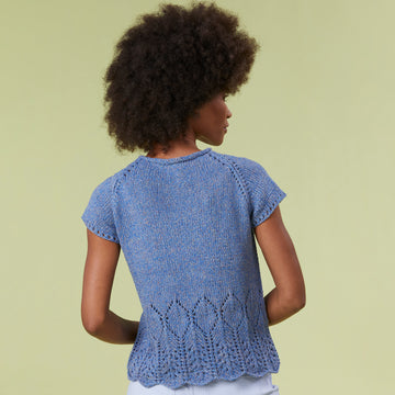 Malibu Tee - Top Knitting Pattern for Women in Tahki Yarns Newport