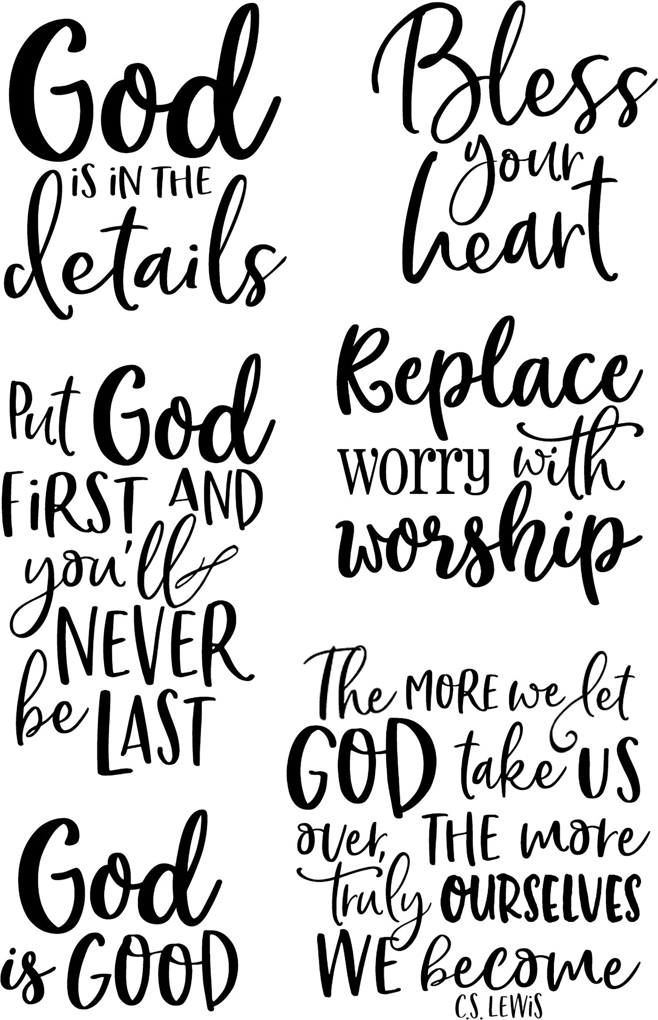 Jane's Doodles Clear Stamps 4"X6" - Bless Your Heart