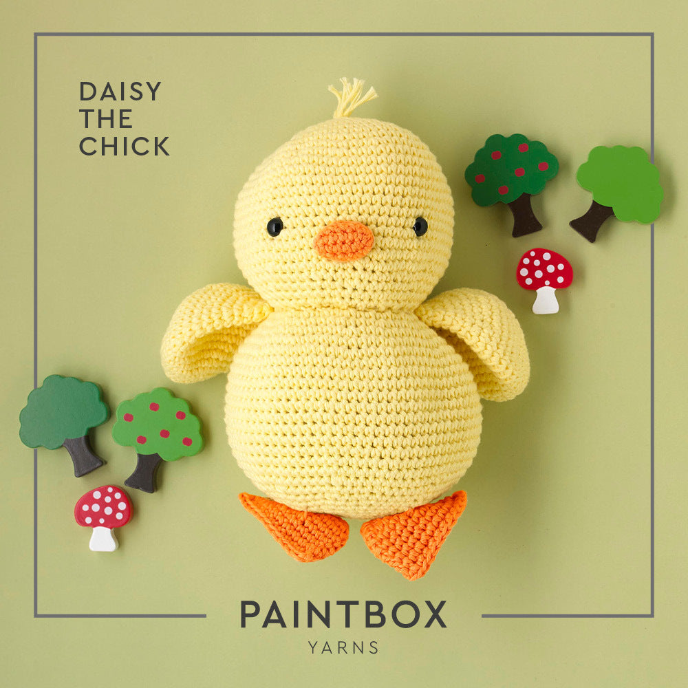 Daisy The Chick - Free Toy Crochet Pattern For Kids in Paintbox Yarns Cotton Aran by Paintbox Yarns