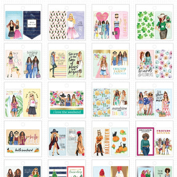 Happy Planner X Rongrong Tiny Sticker Pad 40/Pkg - Seasonal