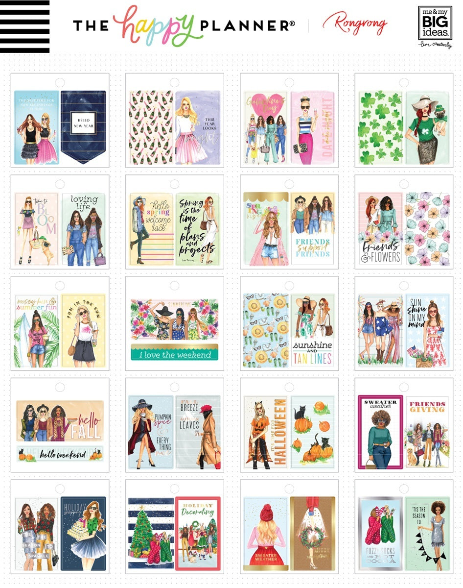 Happy Planner X Rongrong Tiny Sticker Pad 40/Pkg - Seasonal