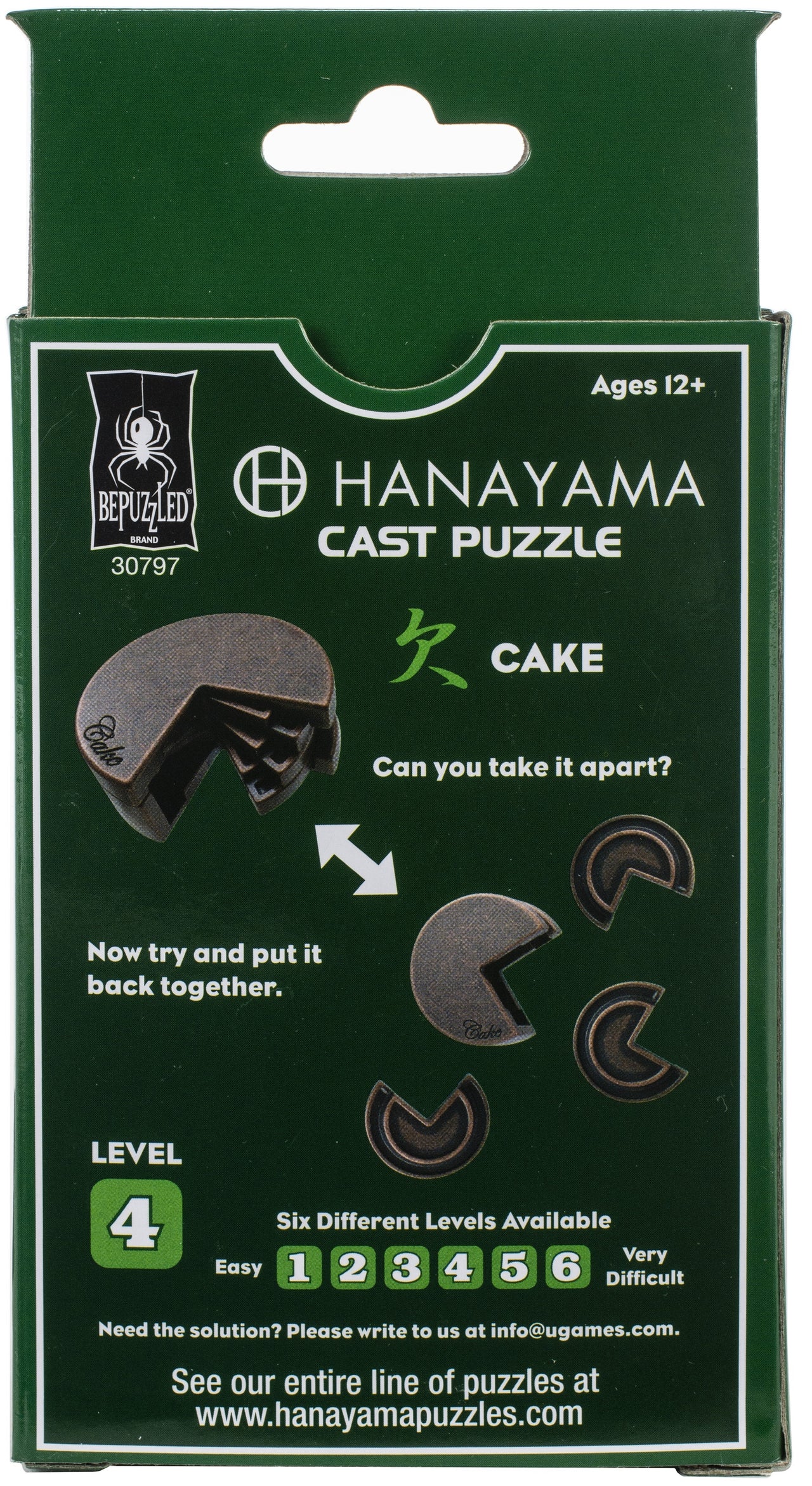 University Games Hanayama Cast Puzzles - Cake Level 4