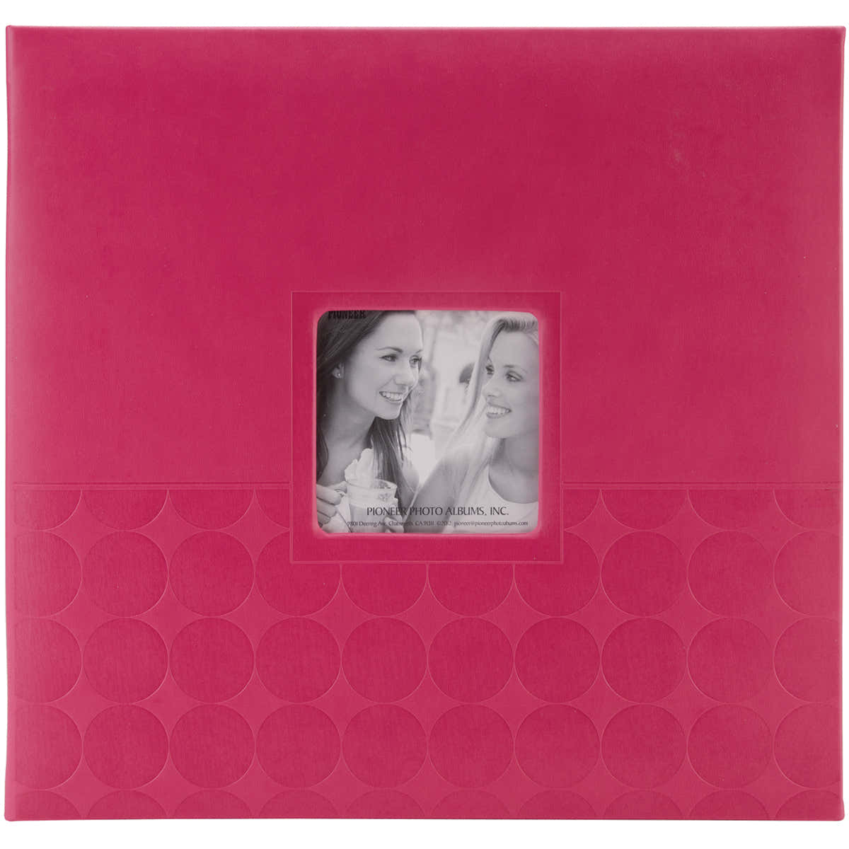 Pioneer Embossed Post Bound Frame Album 12"X12" - Pink