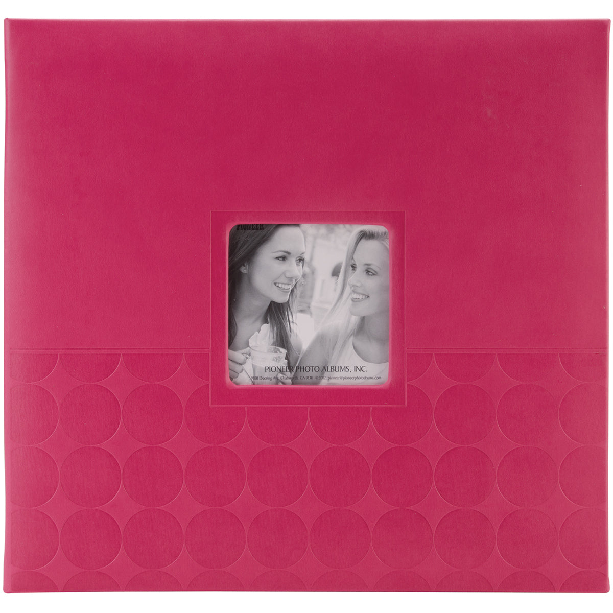 Pioneer Embossed Post Bound Frame Album 12"X12" - Pink