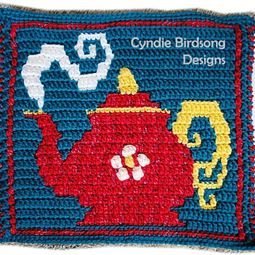 Time for Tea crochet square - CBirdsong Designs
