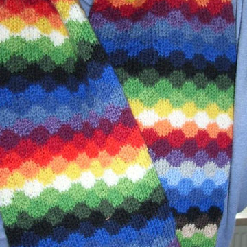 Rainbow infinity scarf