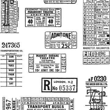 Stampers Anonymous Tim Holtz Cling Stamps 7"X8.5" - Ticket Booth