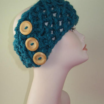 Super Chunky Simple Lace 3 Button Headband