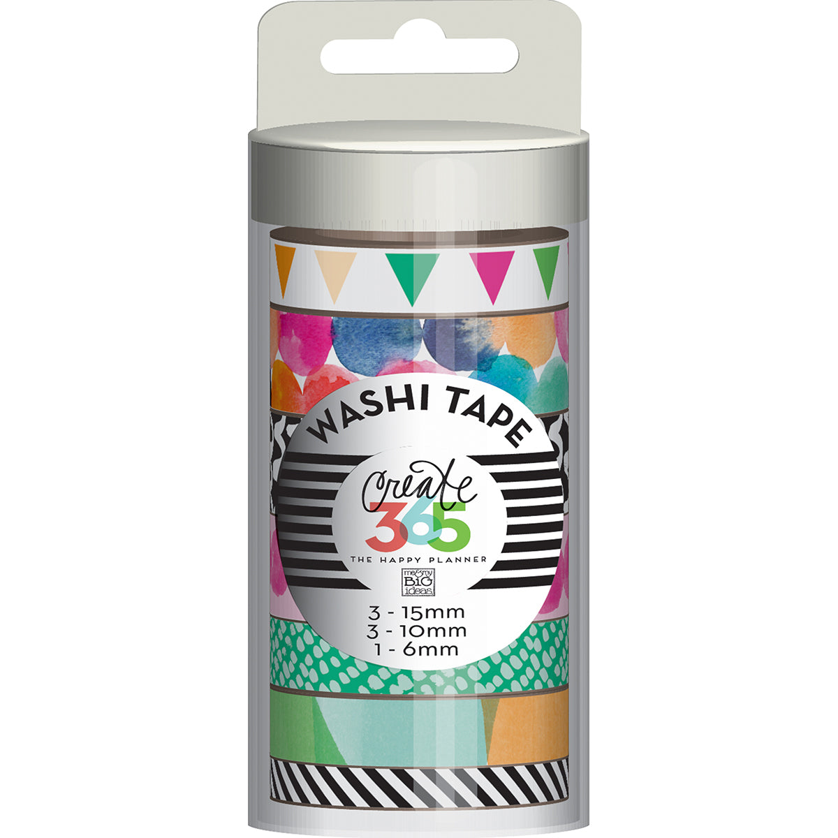 Happy Planner Washi Tape 7/Pkg - Watercolor