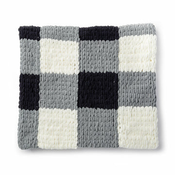 Checked Blanket in Bernat Bernat Alize Blanket-EZ - Downloadable PDF