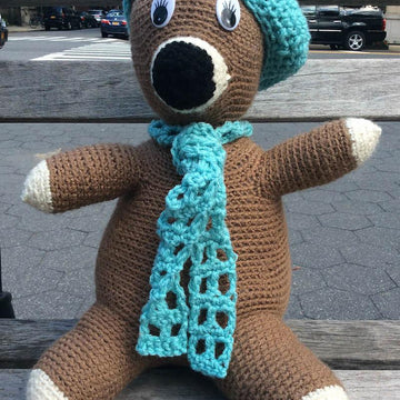 No-Sew Huggable Pal with Beret and Scarf
