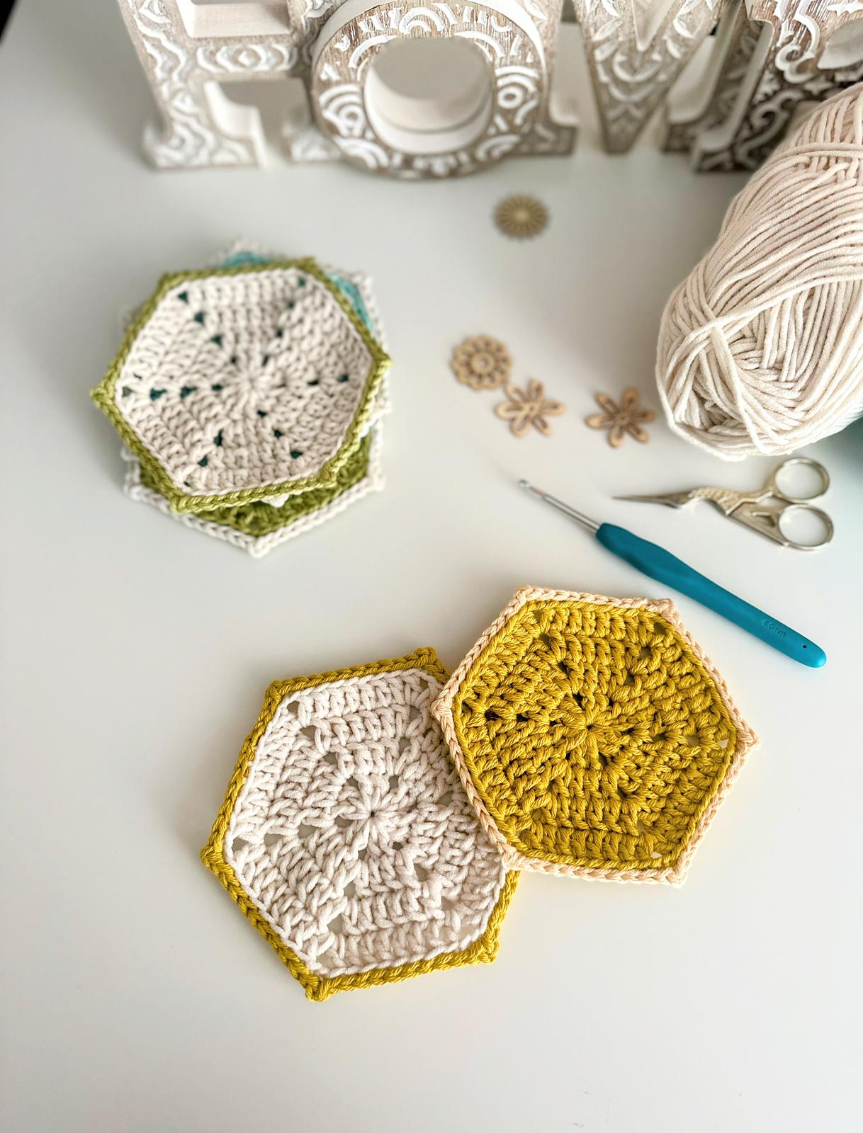 Hexagon Summer Coasters