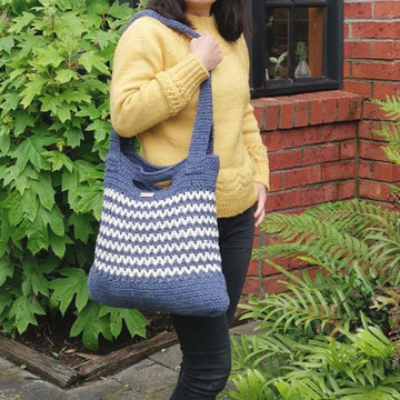 The Wave Crochet Tote Bag