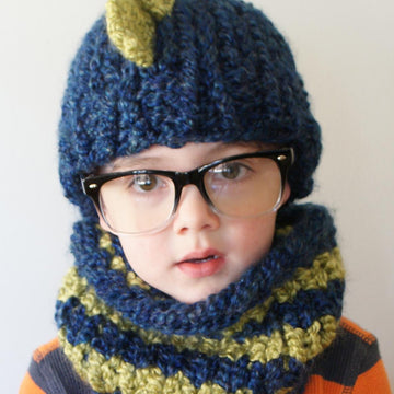 Chunky Dinosaur Hat and Cowl