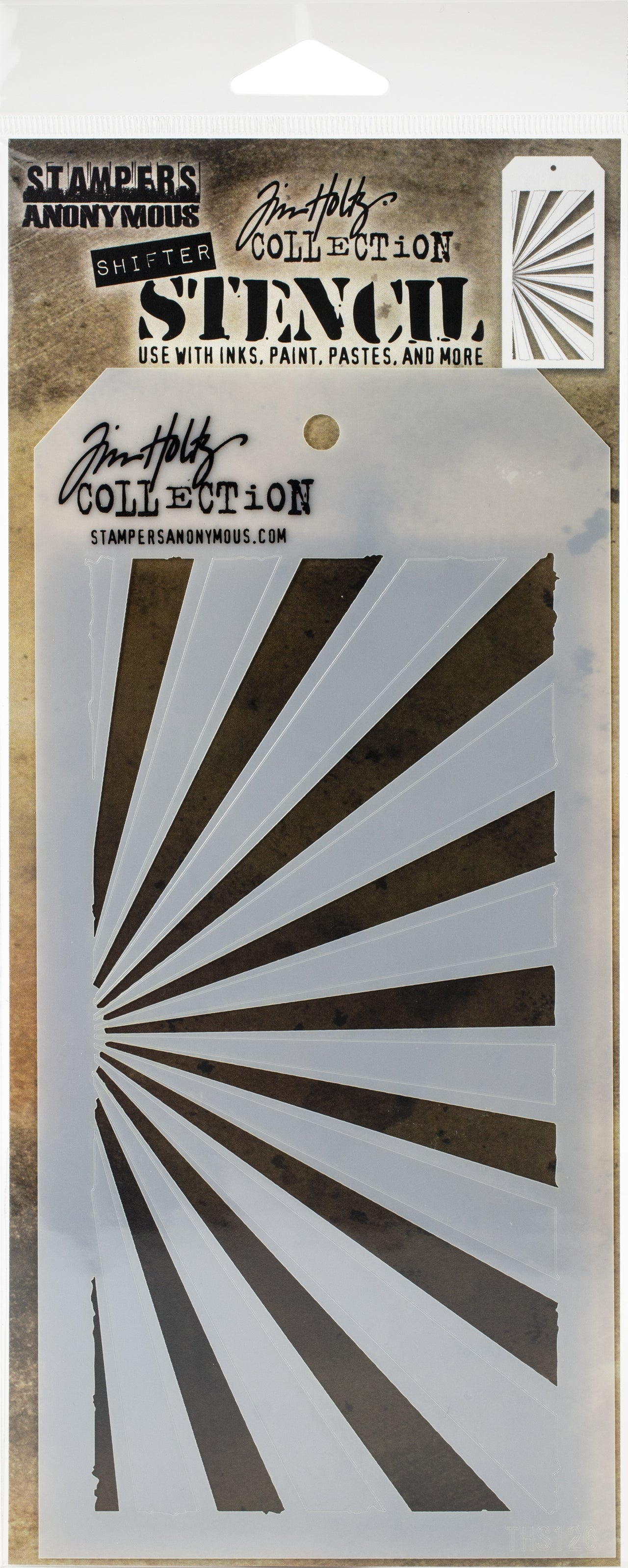Stampers Anonymous Tim Holtz Layered Stencil 4.125"X8.5" - Shifter Rays