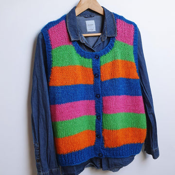 Bright Stripe Knit Waistcoat
