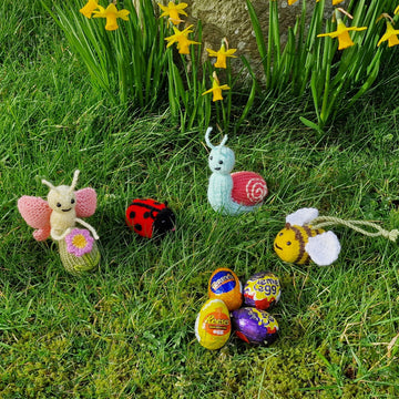 KNITTING PATTERN Easter Garden Critters Creme Egg Cover Chocolate Egg DK Easter Egg Hunt EASY Toy