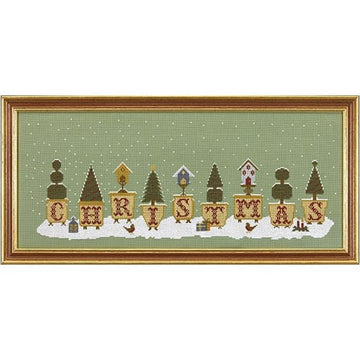 Historical Sampler Company Christmas Pots Cross Stitch Kit - 16ct Aida - 48cm x 18cm
