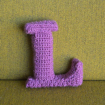 Letter L Crochet Pattern, 3D Alphabet Amigurumi