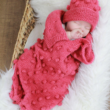 Bobble Cocoon Baby Knitting Pattern #128
