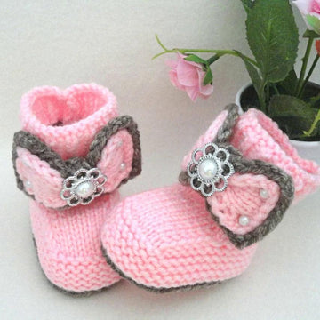Knitting PATTERN Sweet Baby Booties Girl Baby Shoes