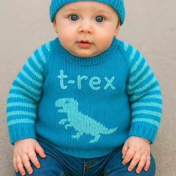 T-Rex Baby Sweater and Hat