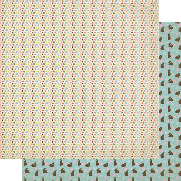 Authentique Paper Cottontail Double-Sided Cardstock 12"X12" 18/Pkg - #3 Jelly Beans