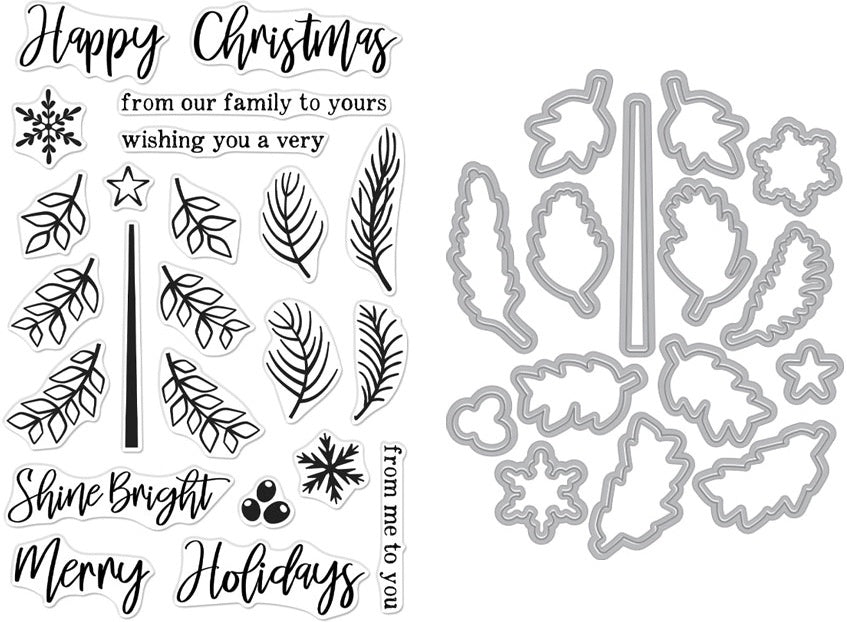 Hero Arts Clear Stamp & Die Combo - Build A Tree