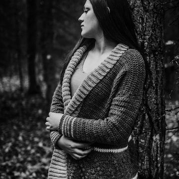 Bordeaux Bobble Cardigan