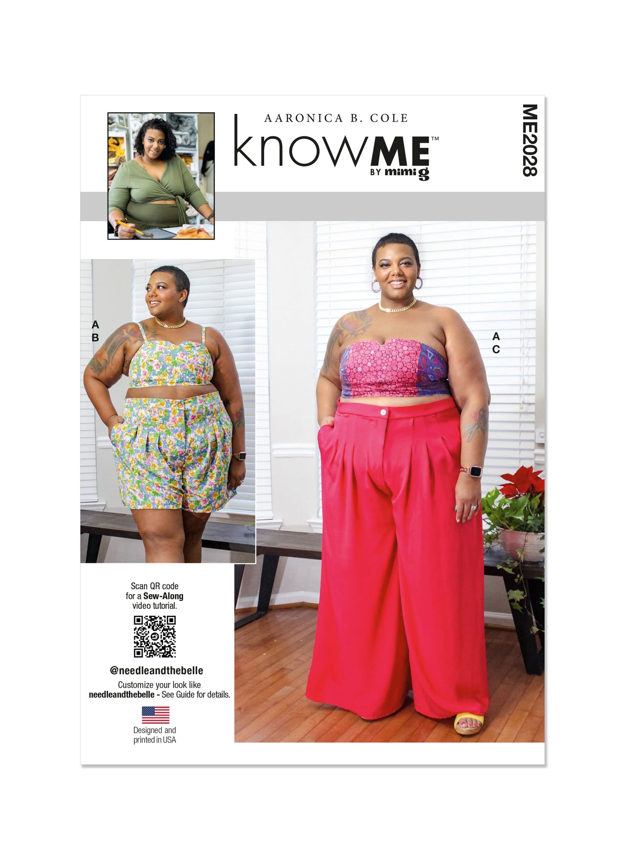 Know Me Women's Crop Top, Shorts and Pants ME2028 - Sewing Pattern