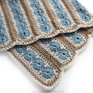Ocean Shore Afghan Blanket UK TERMS 5436