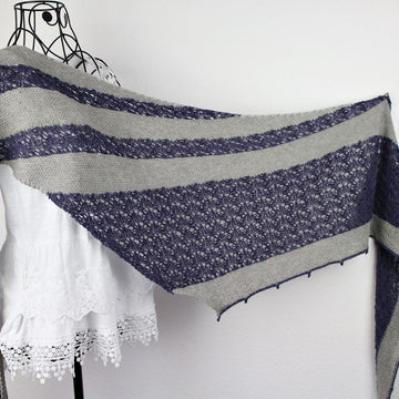 Asymmetrical Lace Triangle Shawl Knitting Pattern – PDF