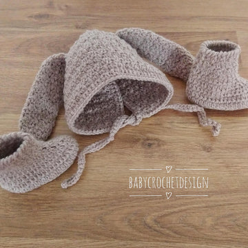 Bunnies and Bears Hat and Bonnet Set