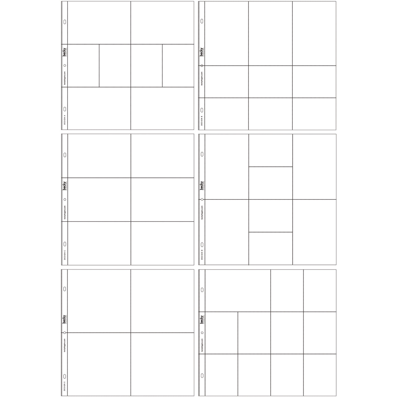 American Crafts Project Life Photo Pocket Pages 60/Pkg - Big Variety Pack 1