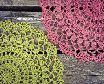 Round Lace Doily Written Pattern