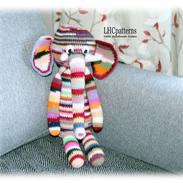 Scrap Yarn Elephant Crochet Pattern