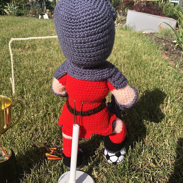 Football mascot amigurumi doll