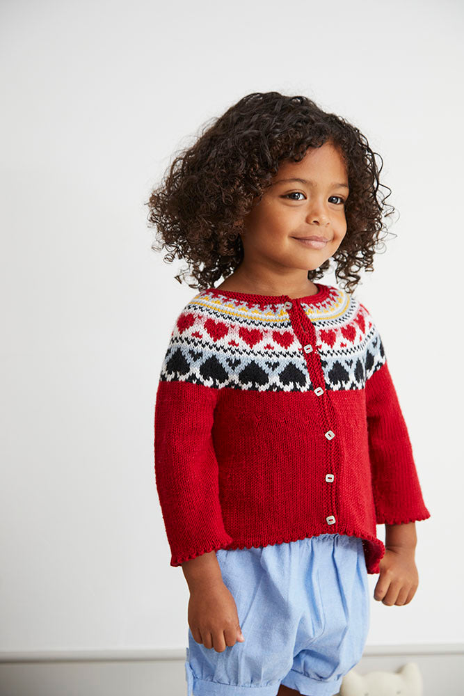 " Celine Cardigan " - Cardigan Knitting Pattern For Girls in MillaMia Naturally Soft Merino by MillaMia