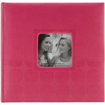 Pioneer 2-Up Embossed Photo Album 4"X6" - Pink Circles
