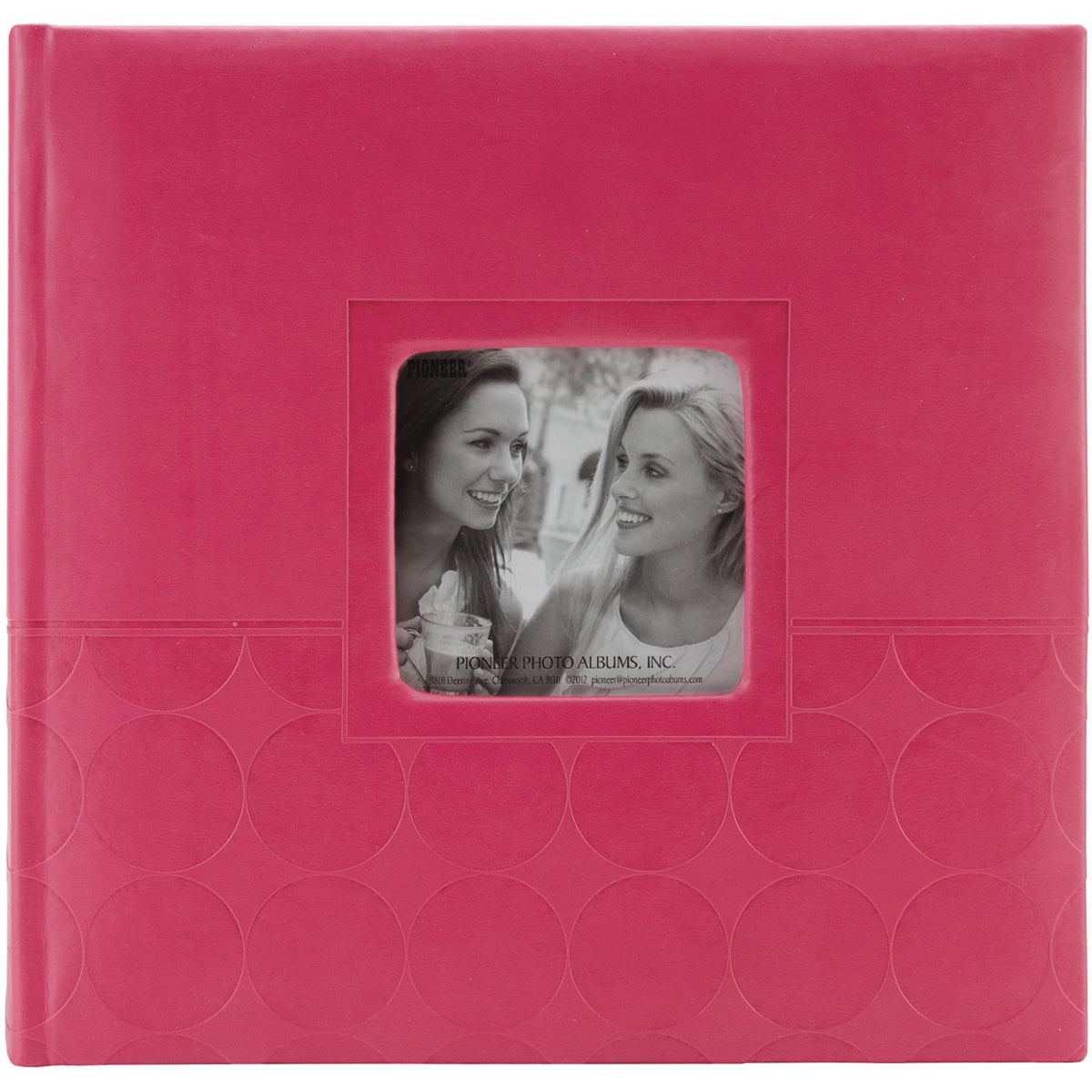 Pioneer 2-Up Embossed Photo Album 4"X6" - Pink Circles