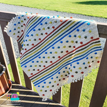 Reverse Spots & Stripes Blanket