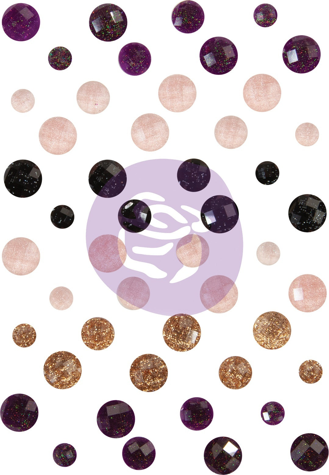 Prima Marketing Midnight Garden Say It In Crystals - Assorted Dots 48/Pkg