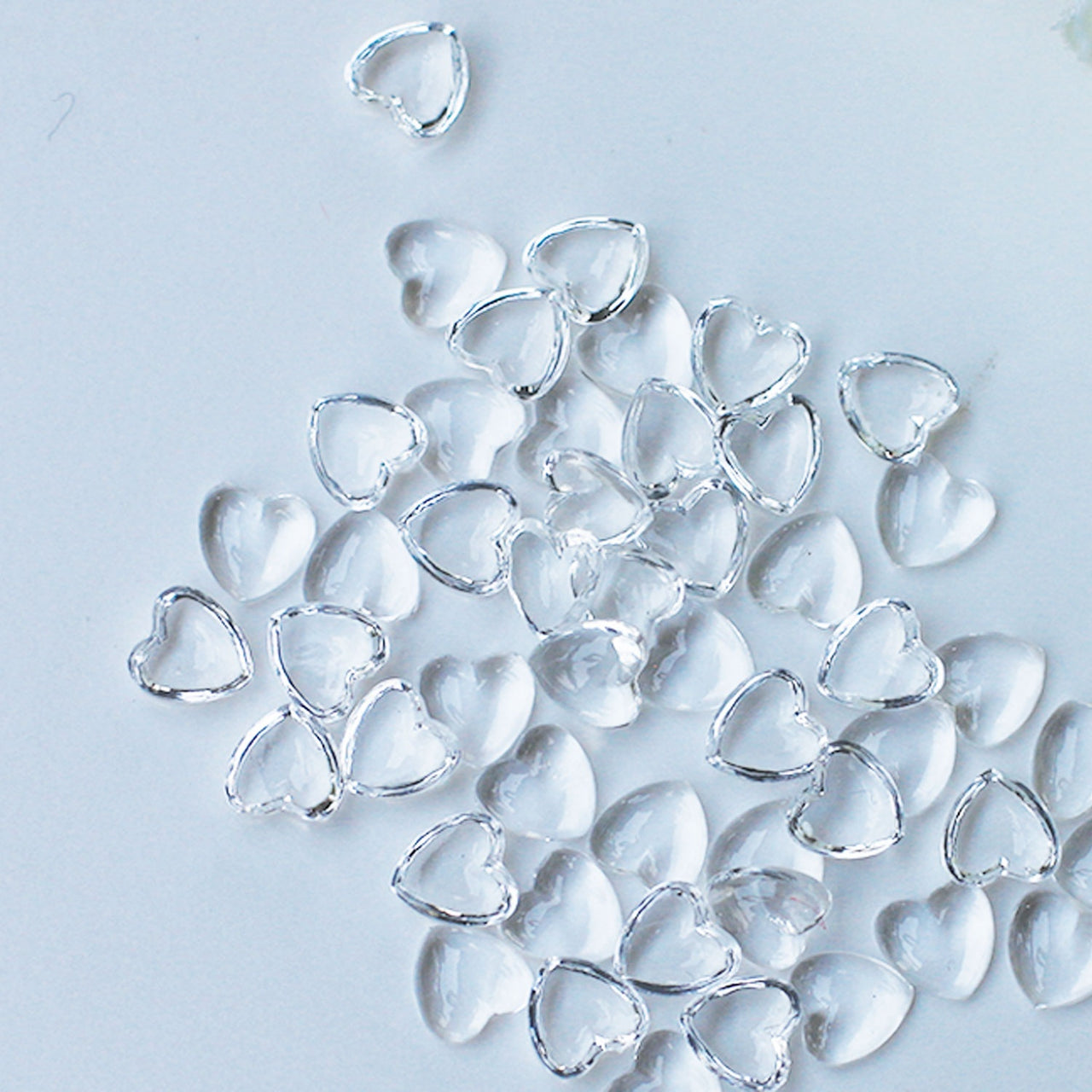Dress My Craft Water Droplet Embellishments 100/Pkg - Heart Droplets 2