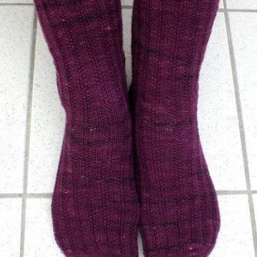 Broken Rib Hybrid Heel Socks