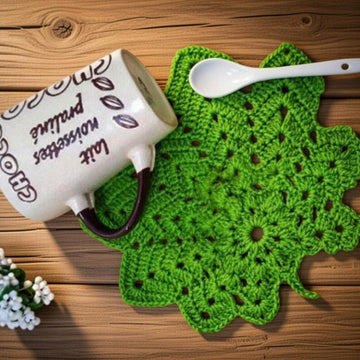 Crochet Leaf Coaster Pattern – Instant PDF Download + Video Tutorial