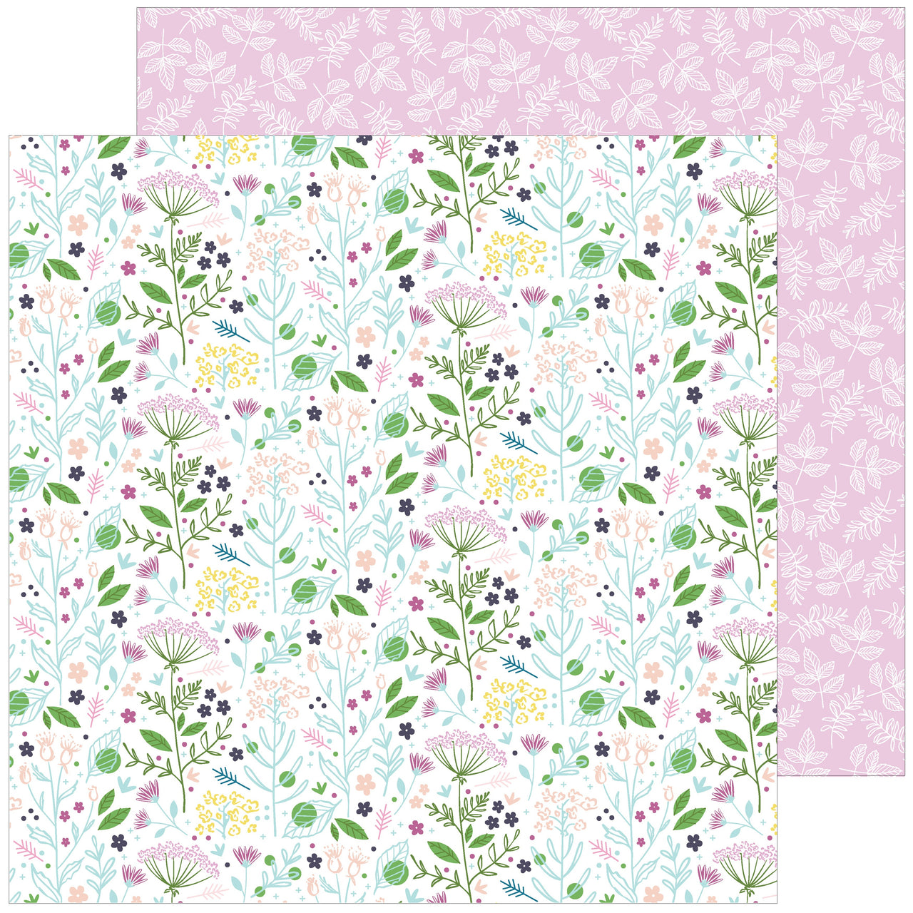 Pinkfresh Studio Noteworthy Double-Sided Cardstock 12"X12" 25/Pkg - Enchanted Blooms