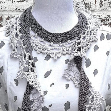 Celosia twisted lace ruffle scarf