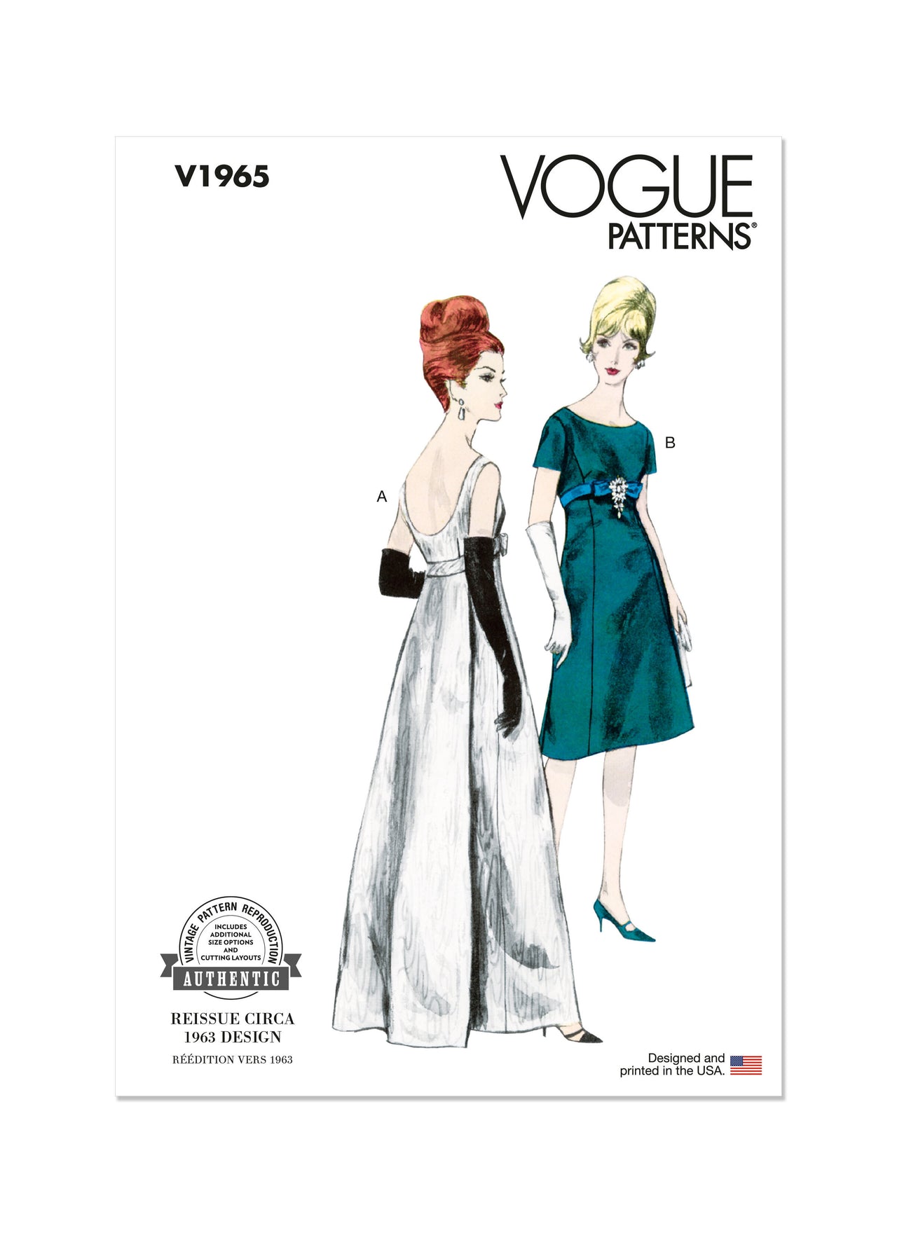 Vogue Sewing Misses' One Piece Evening Dress V1965 - Sewing Pattern