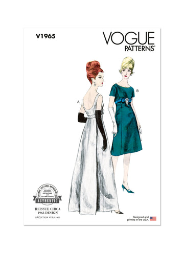Vogue Sewing Misses' One Piece Evening Dress V1965 - Sewing Pattern