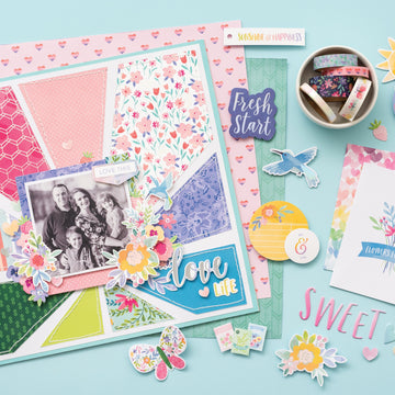 American Crafts Paige Evans Bloom Street Ephemera Cardstock Die-Cuts 40/Pkg - W/Iridescent Foil Accents